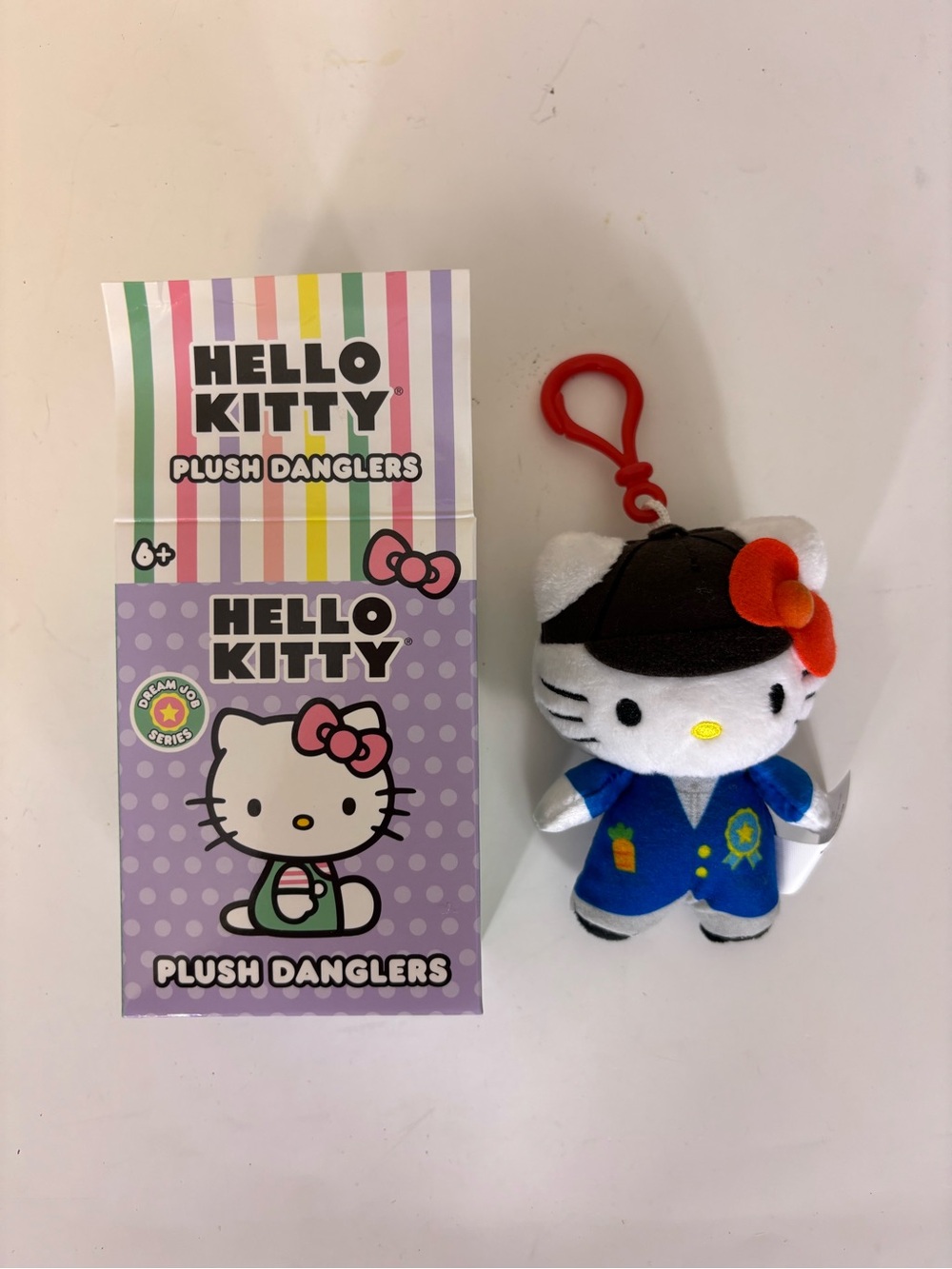 Hello Kitty Plush Dangler Keychain Dream Job Series Horse Girl